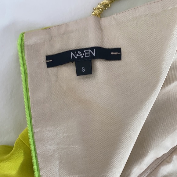NBD Naven bright lime dress with gold straps XS/S - Picture 9 of 10